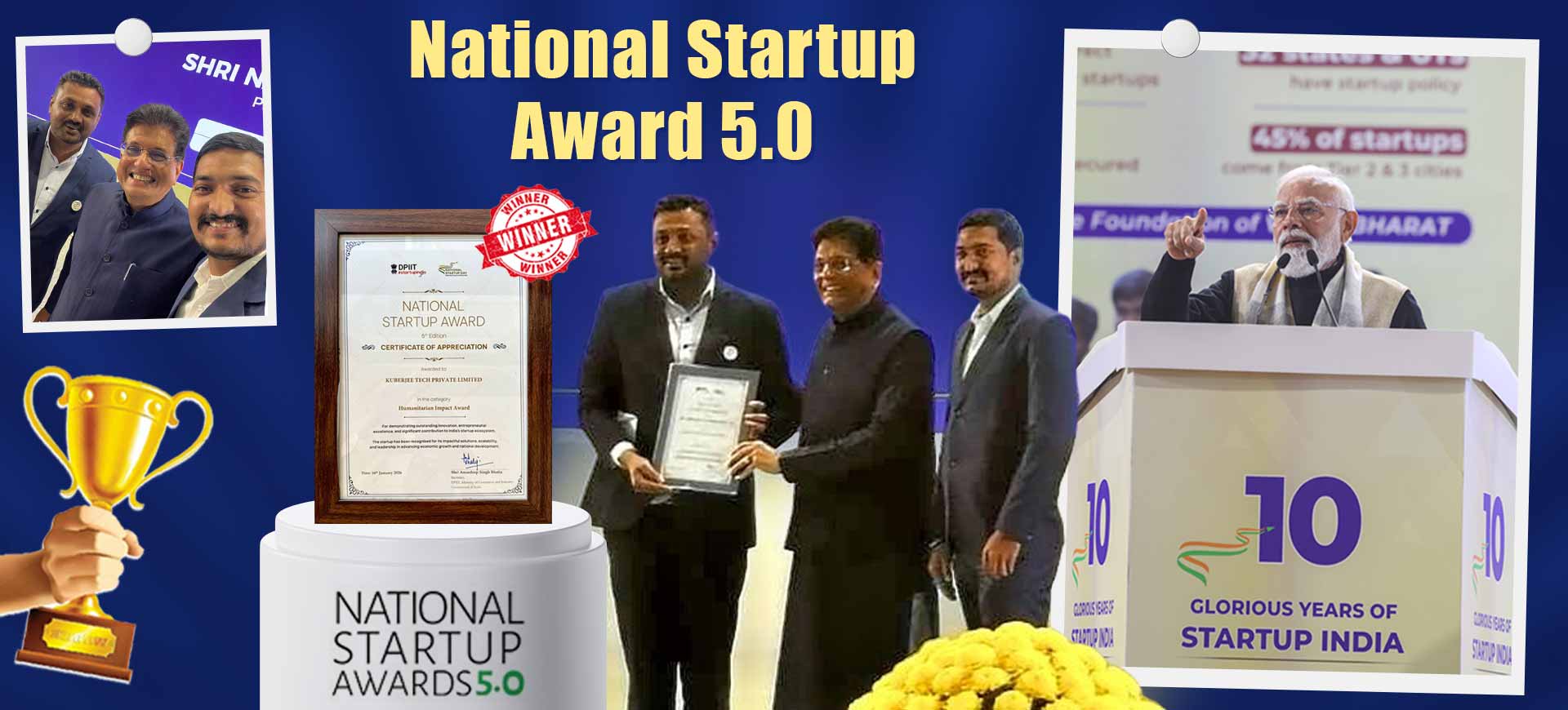 Kuberjee National Startup 5.0 Award Winner